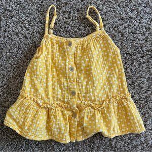 Yellow Polka Dot Kids Tank